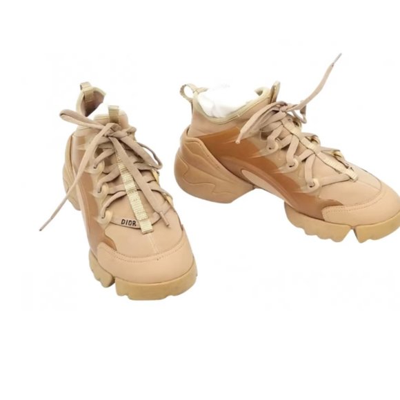 Dior Beige/Nude Nylon Sneakers Size EU37/ US 7 - Picture 1 of 11
